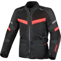 Sonstiges Veste de moto imperméable Macna Captane en tissu, noir/rouge, taille S