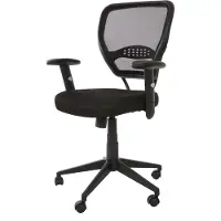 Mendler Chaise de bureau professionnelle Seattle, chaise de direction pivotante, charge max. 150 kg, tissu/textile ~ noir avec accoudoirs