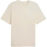 Puma Ess Relaxed Small No 1 Logo Short Sleeve T-shirt Beige XL Homme