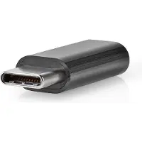 Nedis Adaptateur USB-C | USB 2.0 | USB-C mâle | USB Micro-B femelle | 480 Mbps | Rond | Nickelé | Noir | Boîte