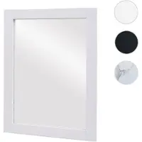 Mendler Miroir mural HWC-L86, miroir de salle de bains Meuble de salle de bains, certifié MVG 72x52cm blanc