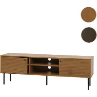 Mendler Meuble TV HWC-N78, Buffet bas Armoire TV, style scandinave Métal Bois Mélamine MVG 50x150x40cm naturel