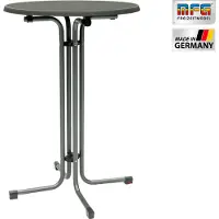 MFG table haute 80 cm pliable, anthracite/ardoise, résistant aux intempéries