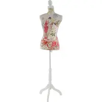 Mendler Mannequin de couture de tailleur buste torse féminin T222 fibre de verre, motif femmes