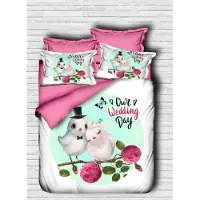 L'essentiel Maison , 173, ensemble housse de couette double, 100 % POLYESTER MICROSATIN, blanc, 200 x 220 cm