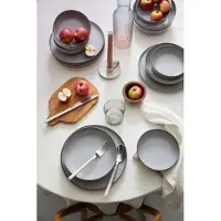 Hermia Concept , MOD12Y1730955, service de table (12 pièces), gris, 100 % PORCELAINE, 24 x 24 cm