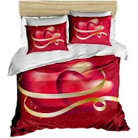 L'essentiel Maison , 152, King-Size-Bettbezug-Set (FR), 100 % POLYESTER-MICROSATIN, Rot, 240 x 220 cm