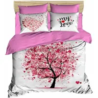 L'essentiel Maison , 185, ensemble housse de couette double, 100 % POLYESTER MICROSATIN, blanc, 200 x 220 cm