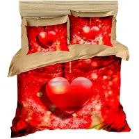 L'essentiel Maison , 160, King-Size-Bettbezug-Set (FR), 100 % POLYESTER-MICROSATIN, Rot, 240 x 220 cm