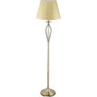 Relaxdays Lampe à abat-jour , lampadaire décoratif avec interrupteur, style vintage, douille E27, lampe décorative, dimensions : 158 x 39 cm, dorée