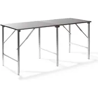 Veba SOLID200 – Table de travail pliante en acier inoxydable 200 x 80 x 90 cm (1 pièce)
