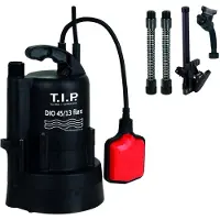 T.I.P. Tauchpumpe - Regenfasspumpe (2.700 l/h Fördermenge, mit Durchflussmengenregler, 13 m Förderhöhe, 1,3 bar Druck, Befestigungsklammer, Teleskoprohr mit 3 Steigrohrlemente) DIO 45/13 flex, 30263