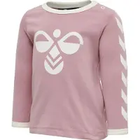 Hummel T-Shirt rose ancienne / blanc