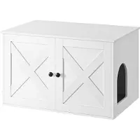 Songmics Katzenhaus mit Trennwand für Katzentoilette (Chat)
