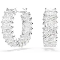 Swarovski Boucles d'oreilles 'Matrix' argent / transparent