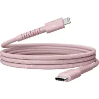 Fresh 'n rebel Câble de charge USB-C vers Lightning FlexWave Silicone Braided 2 m Pastel Pink