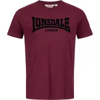 Lonsdale T-Shirt Manches courtes de - LL008 One Tone - S - XXL - pour Homme - bordeaux - Taille M