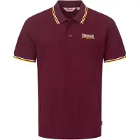 Lonsdale Polo pour homme coupe normale VELTON Oxblood/Yellow/White M
