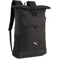 Puma Sac à dos de sport 'TECH Roll Top' noir / blanc