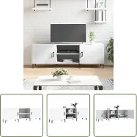 The Living Store Armoire TV Blanc 150x30x50 cm Bois composite