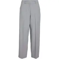 Vila Siffe Straight Fit High Waist Pants Gris 34 / 32 Femme