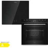 Klarstein ControlSync Four Avec Plaque Induction - Four 72L Avec Minuterie Numérique, 9 Fonctions, Sécurité Enfants, Plaque 4 Zones Avec Booster, Design Verre Noir, Classe Énergétique A