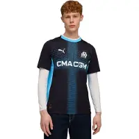 Puma Maillot 'Olympique De Marseille 25/26' bleu clair / bleu foncé / blanc