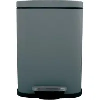 Spirella poubelle cosmétique 12 litres en inox avec abaissement automatique et seau intérieur "Akira" Poubelle de salle de bain Softclose poubelle grise mate