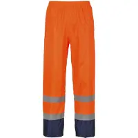 Portwest Pantalon de pluie haute visibilité Bicolore Orange / Marine XL