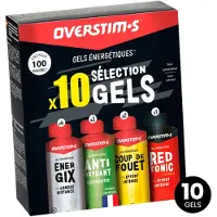 Overstims Selection Energy Gels Box Assorted Flavours 34g 10 Units Clair