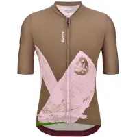 Santini Note Short Sleeve Jersey Vert L Homme