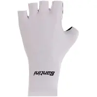 Santini Madss Short Gloves Blanc S