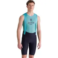 Santini Bianchi Milano Race 2025 Bib Shorts Bleu L Homme