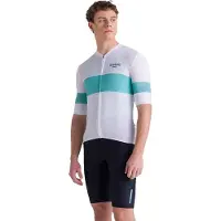 Santini Bianchi Milano Race 2025 Short Sleeve Jersey Blanc M