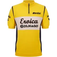 Santini Eroica Colnago Short Sleeve Jersey Jaune S Homme