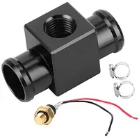 OEM ONF3 - Thermocontacteur - Capteur de température de ventilateur - Adapté aux motos - Noir - Adaptateur pour tuyau de radiateur - Résistant aux hautes températures
