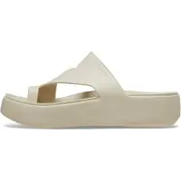 Crocs Getaway Platform Toe Loop Flip Flops Beige EU 34-35 Femme