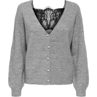 ONLY Cardigan 'ONLADELE' gris chiné / noir