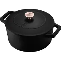Berlinger Haus Plat à four en fonte avec couvercle 20 cm Black Rose Collection BERLINGERHAUS BH-6491