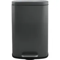 Spirella Poubelle 30 litres en inox avec abaissement automatique et seau intérieur "Akira" Cuisine Poubelle Softclose gris mat