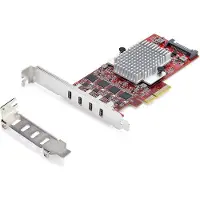 StarTech.com .com P10Q4C-USB-CARD, PCIe, USB Type-C, PCI 3.0, rouge, ASMedia - ASM3142 x4, ASMedia - ASM1543 x4, ASMedia - ASM2812X, 10 Gbit/sec