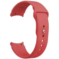 König Design Bracelet de remplacement sportif pour Samsung Galaxy Watch 4 et 5 - Bracelet en silicone doux de 20 mm, couleur : rouge