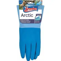 Spontex en coton, revêtement : latex naturel, couleur : bleu, taille : 8 (8)