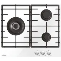 Airlux ATV63TWH plaque Blanc Intégré 60 cm Gaz 3 zone(s)