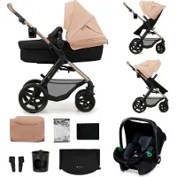Kinderkraft Poussette combinée Moov 2 3in1 Sand Beige - roues en mousse