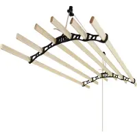 Monster Séchoir de plafond en bois - noir - 1.5m