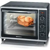 Severin 2056 30 L Noir, Gril en acier inoxydable