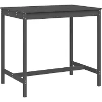 vidaXL Table de jardin Gris 121x82,5x110 cm Pin massif
