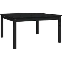 vidaXL Table de jardin noire 82,5x82,5x45 cm pin massif