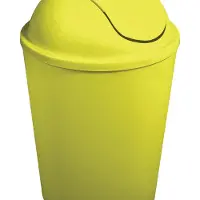 MSV Poubelle Kosmetikeimer à couvercle basculant, 5,5 litres, en plastique, vert